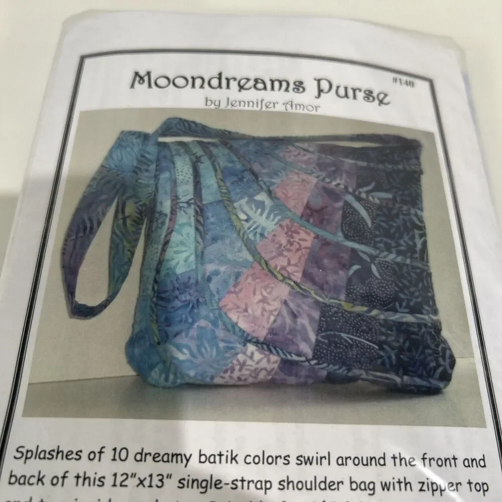 Jennifer Amor Moondreams Purse Pattern & Batik Fabric Bag Making Sewing Kit